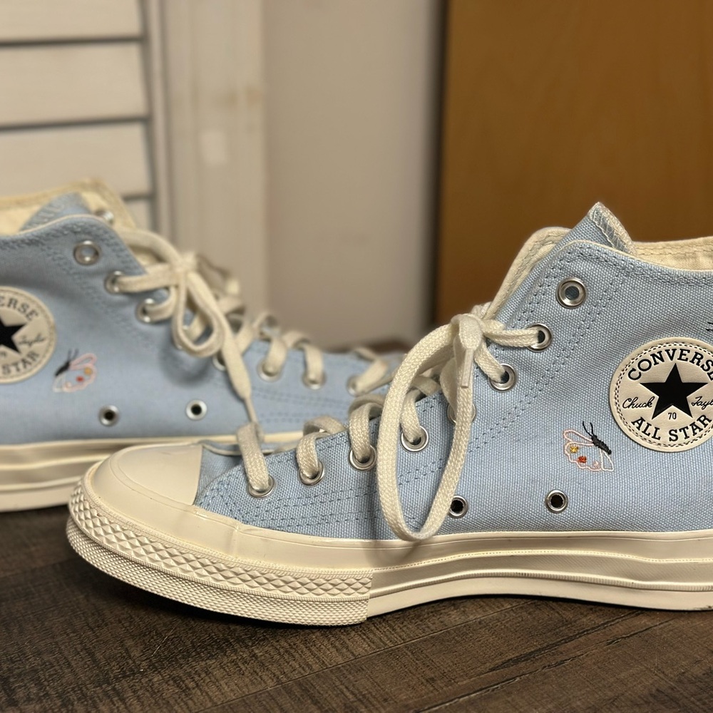 Converse Women's Light Blue High-Top Sneakers